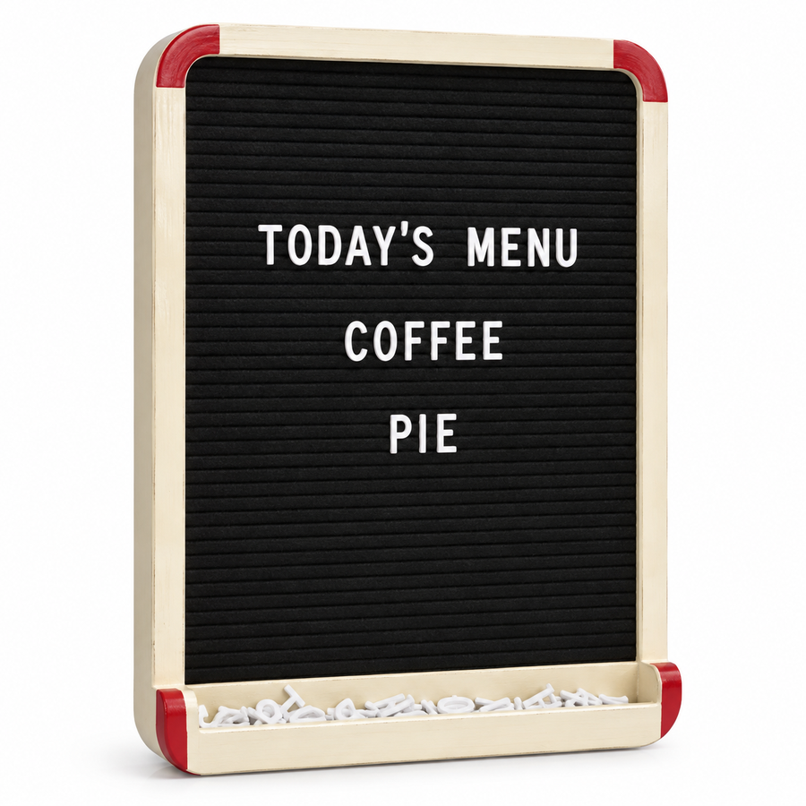 Retro Diner Menu Letter Board