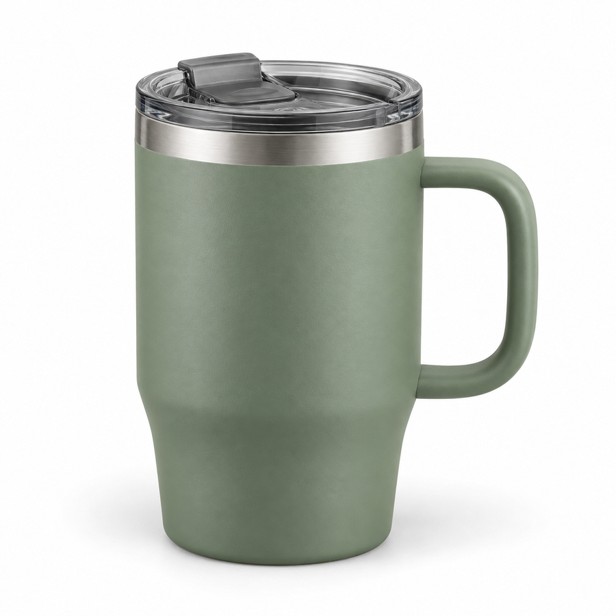 Sage Handled Insulated Travel Mug