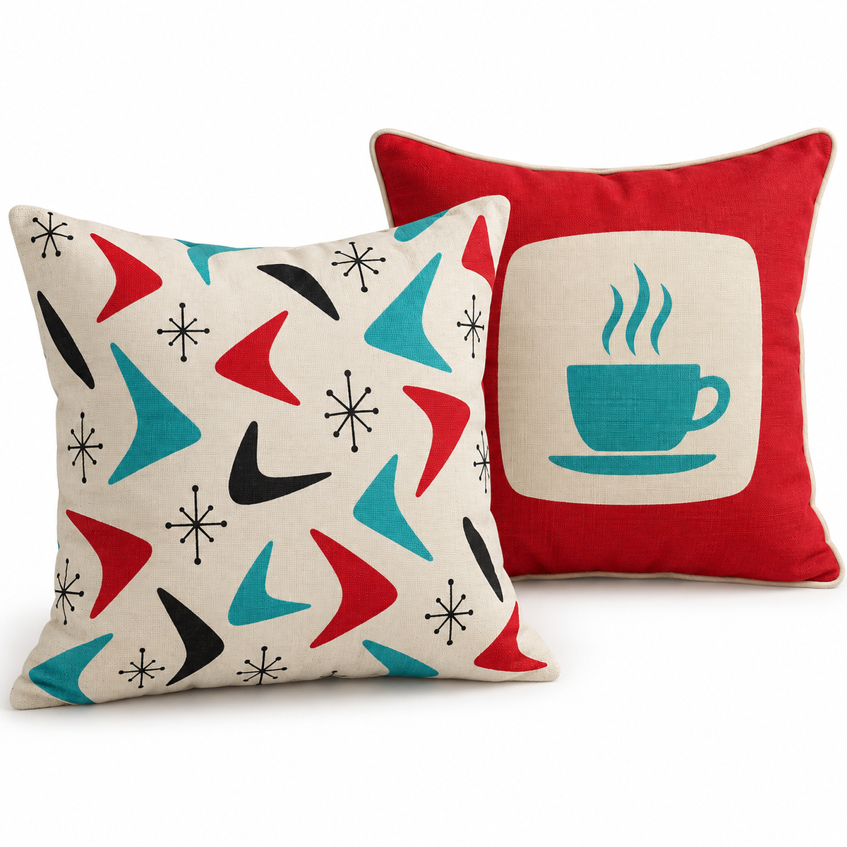 Retro Diner Throw Pillow Set