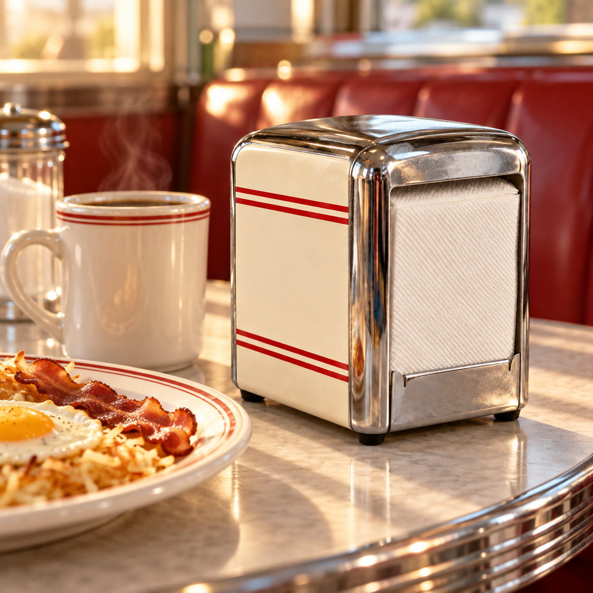 Chrome Retro Diner Napkin Dispenser