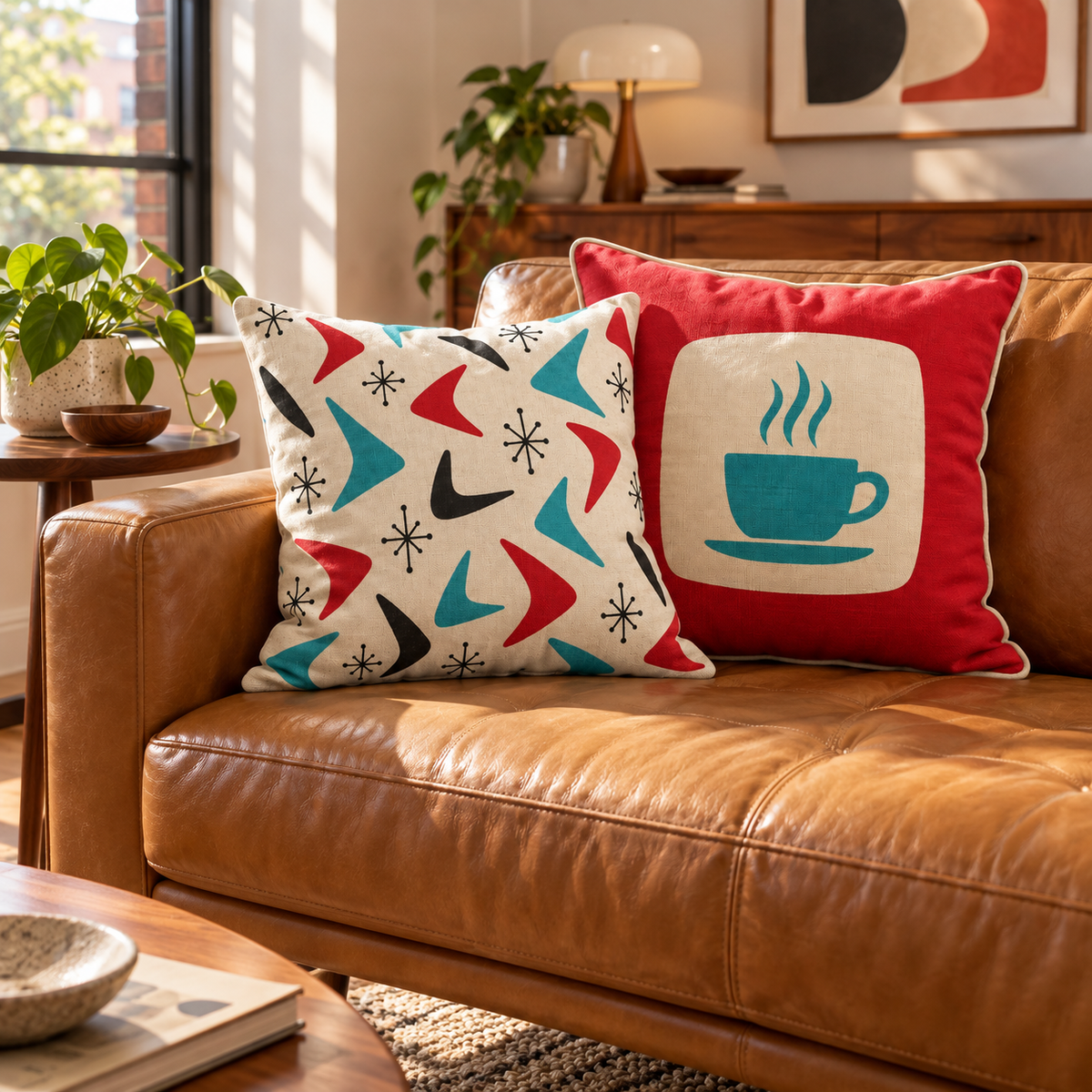 Retro Diner Throw Pillow Set